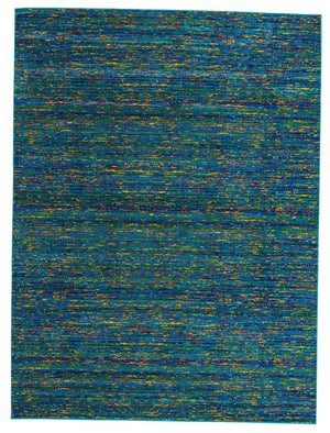Navy Blue 9' x 12' Calypso Rectangle Area Rug 100% Polypropylene With Cotton Backing Colorful Vivid Traditional Design Carpet for Living Office Dining Rooms for Sale at Rug Engine