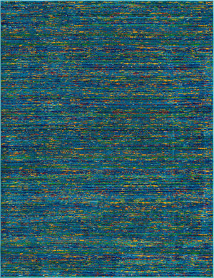 Navy Blue 7' 10 x 10' Calypso Rectangle Area Rug 100% Polypropylene With Cotton Backing Colorful Vivid Traditional Design Carpet for Living Office Dining Rooms for Sale at Rug Engine