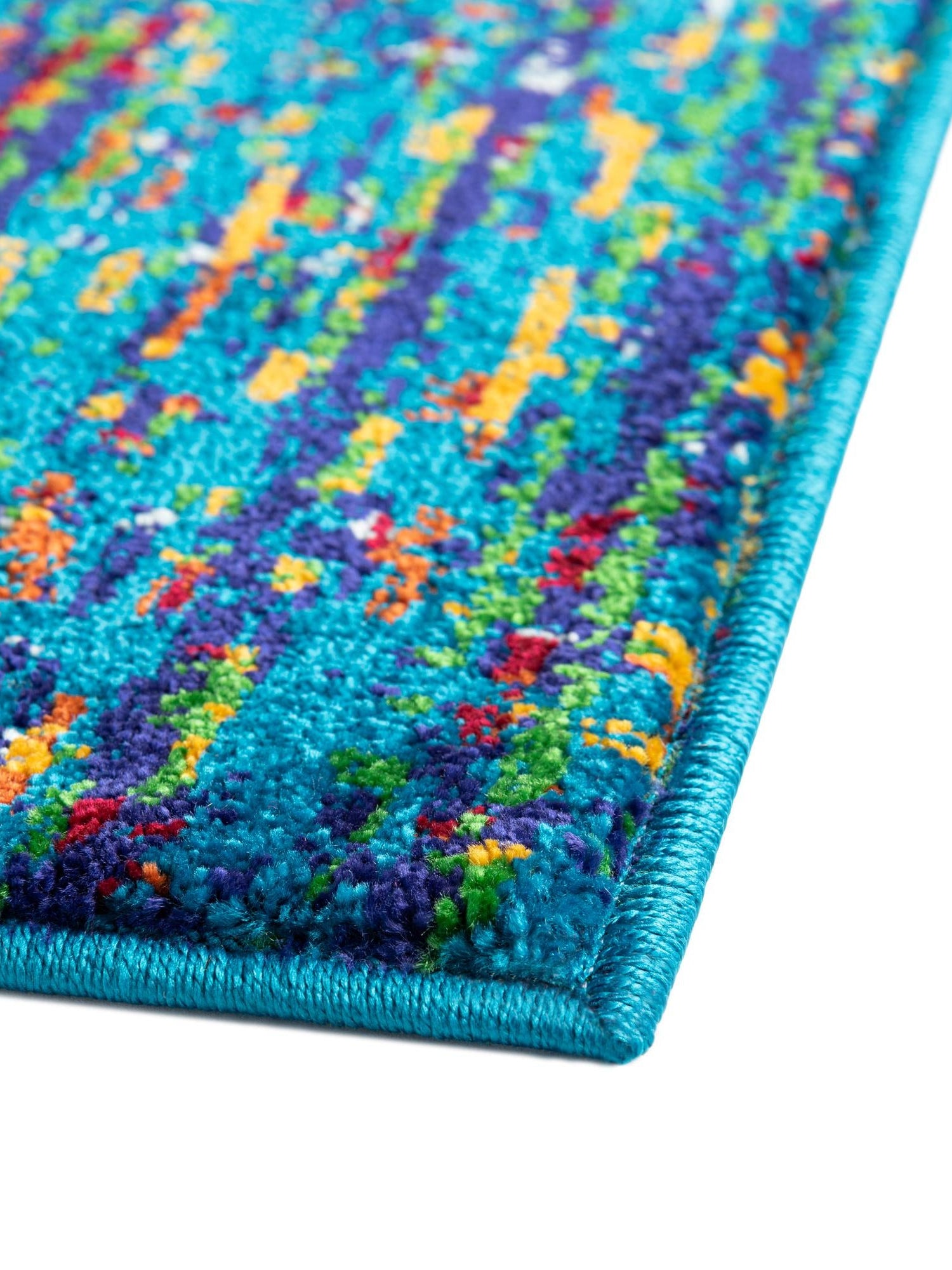 Navy Blue 7' 10 x 10' Calypso Rectangle Area Rug 100% Polypropylene With Cotton Backing Colorful Vivid Traditional Design Carpet for Living Office Dining Rooms for Sale at Rug Engine