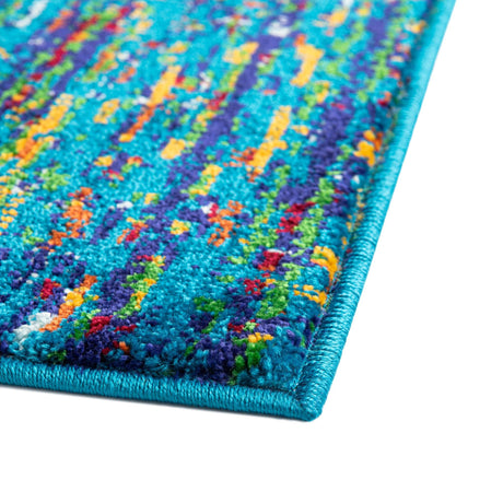 Navy Blue 4' x 6' Calypso Rectangle Area Rug 100% Polypropylene With Cotton Backing Colorful Vivid Traditional Design Carpet for Living Office Dining Rooms for Sale at Rug Engine