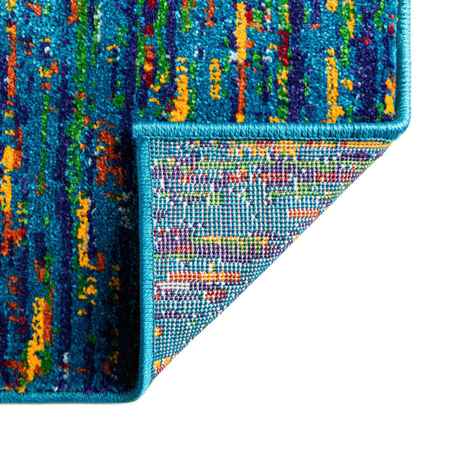 Navy Blue 9' x 12' Calypso Rectangle Area Rug 100% Polypropylene With Cotton Backing Colorful Vivid Traditional Design Carpet for Living Office Dining Rooms for Sale at Rug Engine