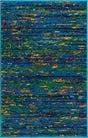 Navy Blue 2' x 3' Calypso Rectangle Area Rug 100% Polypropylene With Cotton Backing Colorful Vivid Traditional Design Carpet for Living Office Dining Rooms for Sale at Rug Engine