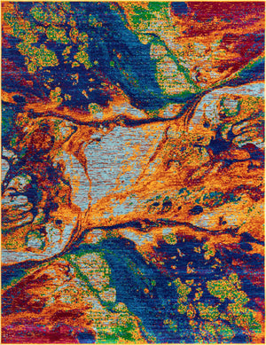 Multicolor 7' 10 x 10' Calypso Rectangle Area Rug 100% Polypropylene With Cotton Backing Colorful Vivid Traditional Design Carpet for Living Office Dining Rooms for Sale at Rug Engine