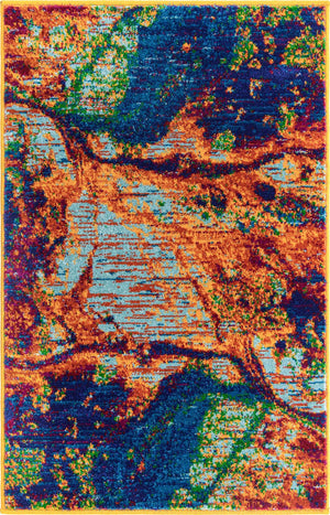 Multicolor 2' x 3' Calypso Rectangle Area Rug 100% Polypropylene With Cotton Backing Colorful Vivid Traditional Design Carpet for Living Office Dining Rooms for Sale at Rug Engine