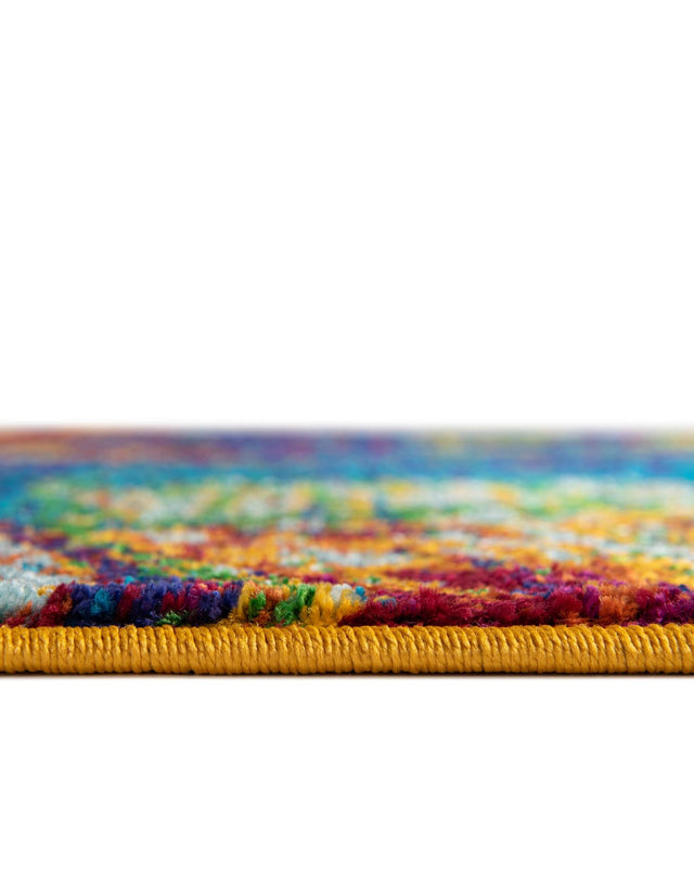 Multicolor 7' 10 x 10' Calypso Oval Area Rug 100% Polypropylene With Cotton Backing Colorful Vivid Traditional Design Carpet for Living Office Dining Rooms for Sale at Rug Engine