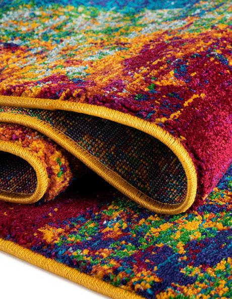 Multicolor 7' 10 x 10' Calypso Oval Area Rug 100% Polypropylene With Cotton Backing Colorful Vivid Traditional Design Carpet for Living Office Dining Rooms for Sale at Rug Engine