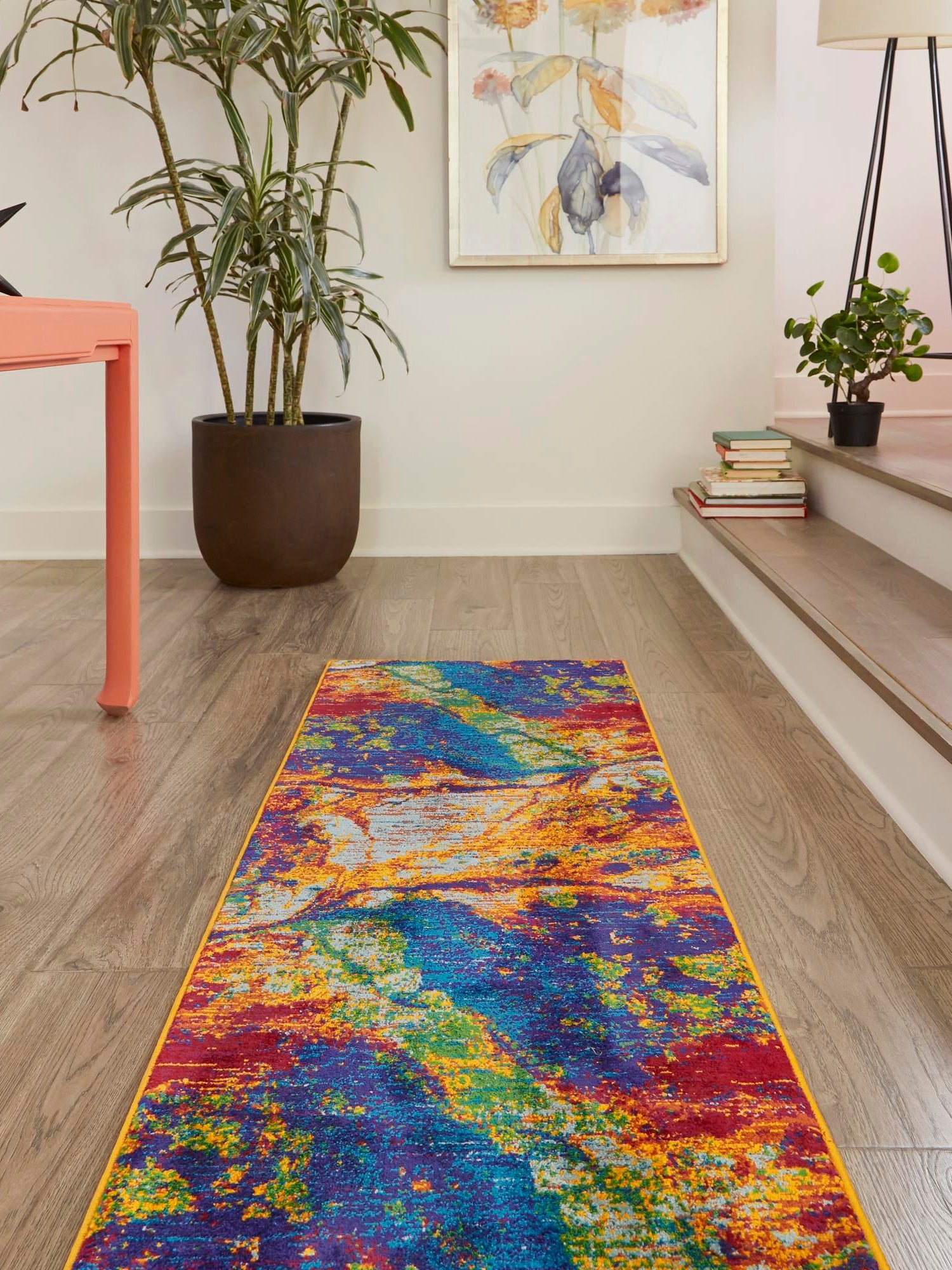 Multicolor 2' x 5' 1 Calypso Runner Area Rug 100% Polypropylene With Cotton Backing Colorful Vivid Traditional Design Carpet for Living Office Dining Rooms for Sale at Rug Engine