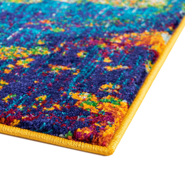 Multicolor 2' 7 x 12' Calypso Runner Area Rug 100% Polypropylene With Cotton Backing Colorful Vivid Traditional Design Carpet for Living Office Dining Rooms for Sale at Rug Engine