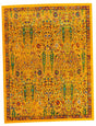 Yellow 7' 10 x 10' Calypso Rectangle Area Rug 100% Polypropylene With Cotton Backing Colorful Vivid Traditional Design Carpet for Living Office Dining Rooms for Sale at Rug Engine