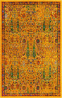 Yellow 5' 3 x 8' Calypso Rectangle Area Rug 100% Polypropylene With Cotton Backing Colorful Vivid Traditional Design Carpet for Living Office Dining Rooms for Sale at Rug Engine