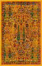 Yellow 4' x 6' Calypso Rectangle Area Rug 100% Polypropylene With Cotton Backing Colorful Vivid Traditional Design Carpet for Living Office Dining Rooms for Sale at Rug Engine