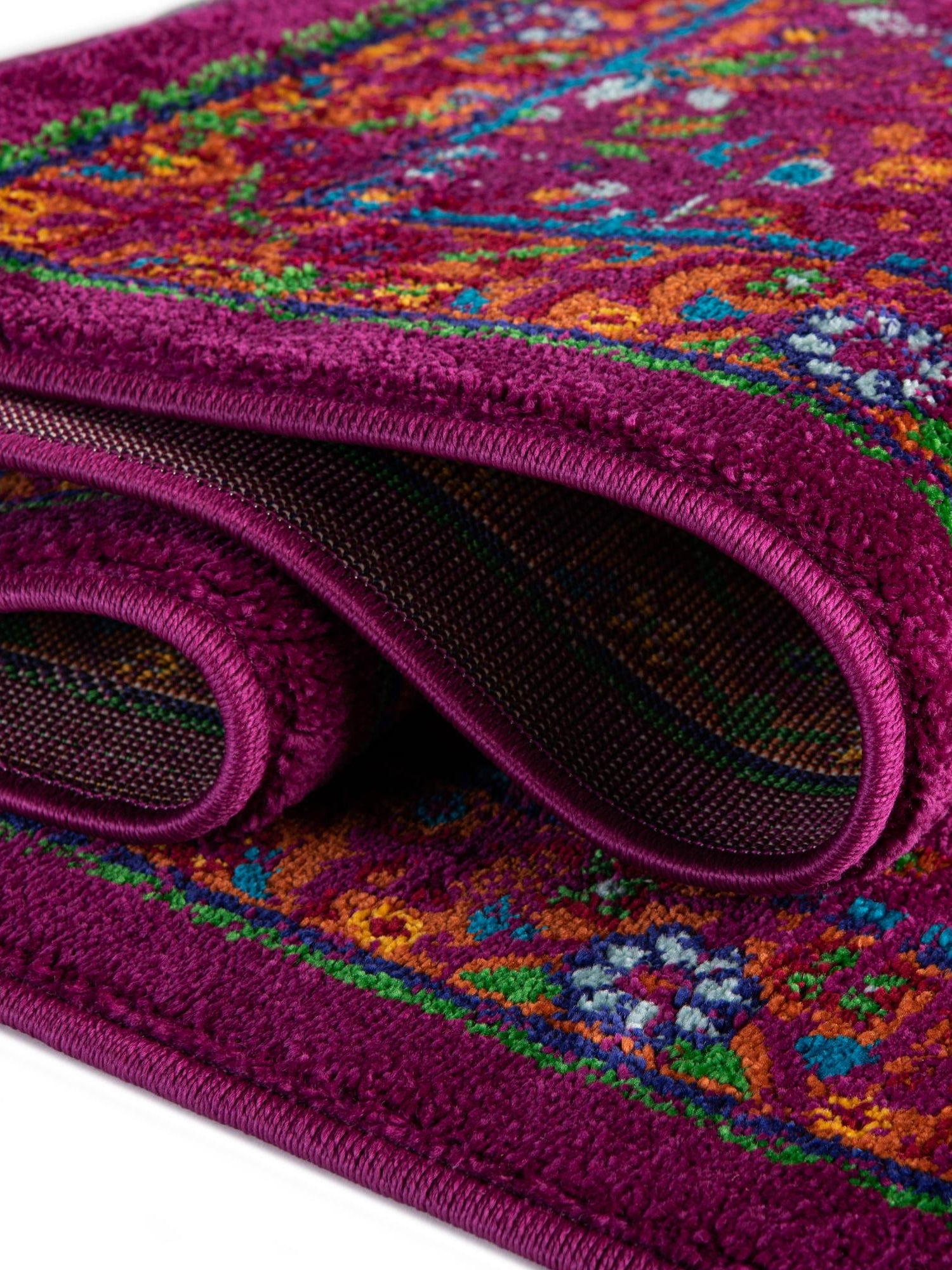 Pink 5' 3 x 8' Calypso Rectangle Area Rug 100% Polypropylene With Cotton Backing Colorful Vivid Traditional Design Carpet for Living Office Dining Rooms for Sale at Rug Engine