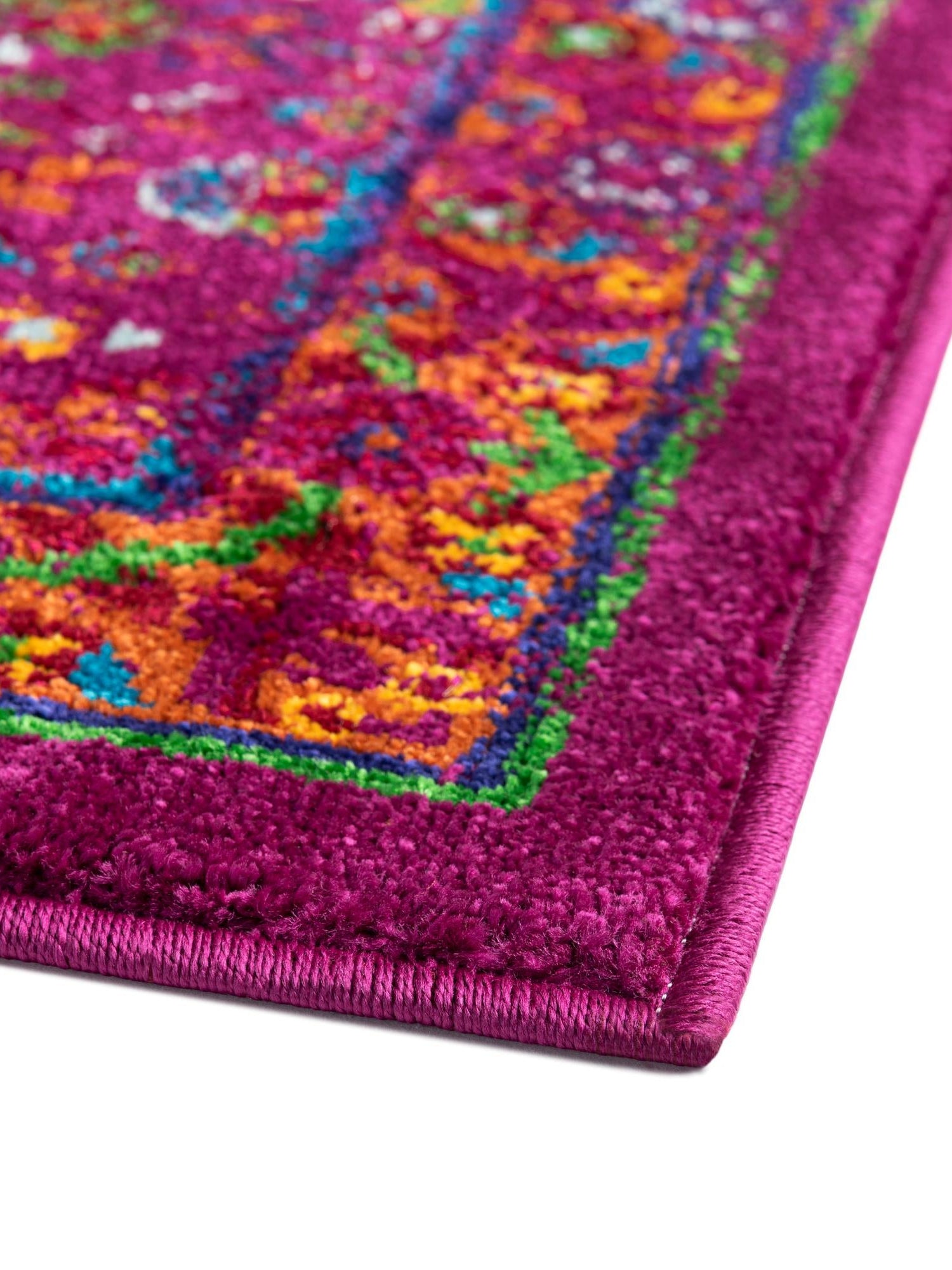 Pink 9' x 12' Calypso Rectangle Area Rug 100% Polypropylene With Cotton Backing Colorful Vivid Traditional Design Carpet for Living Office Dining Rooms for Sale at Rug Engine