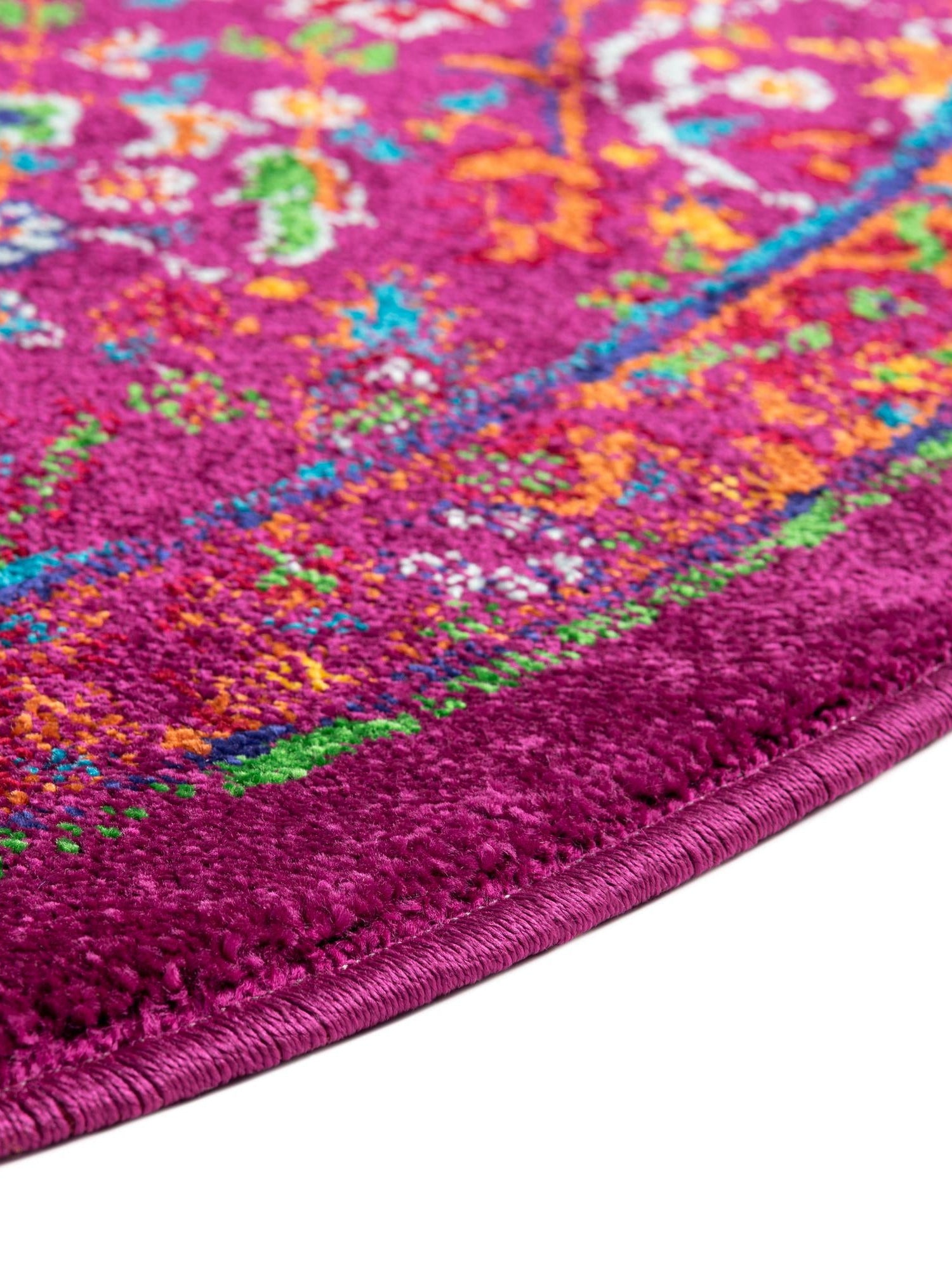 Pink 5' 3 x 8' Calypso Oval Area Rug 100% Polypropylene With Cotton Backing Colorful Vivid Traditional Design Carpet for Living Office Dining Rooms for Sale at Rug Engine