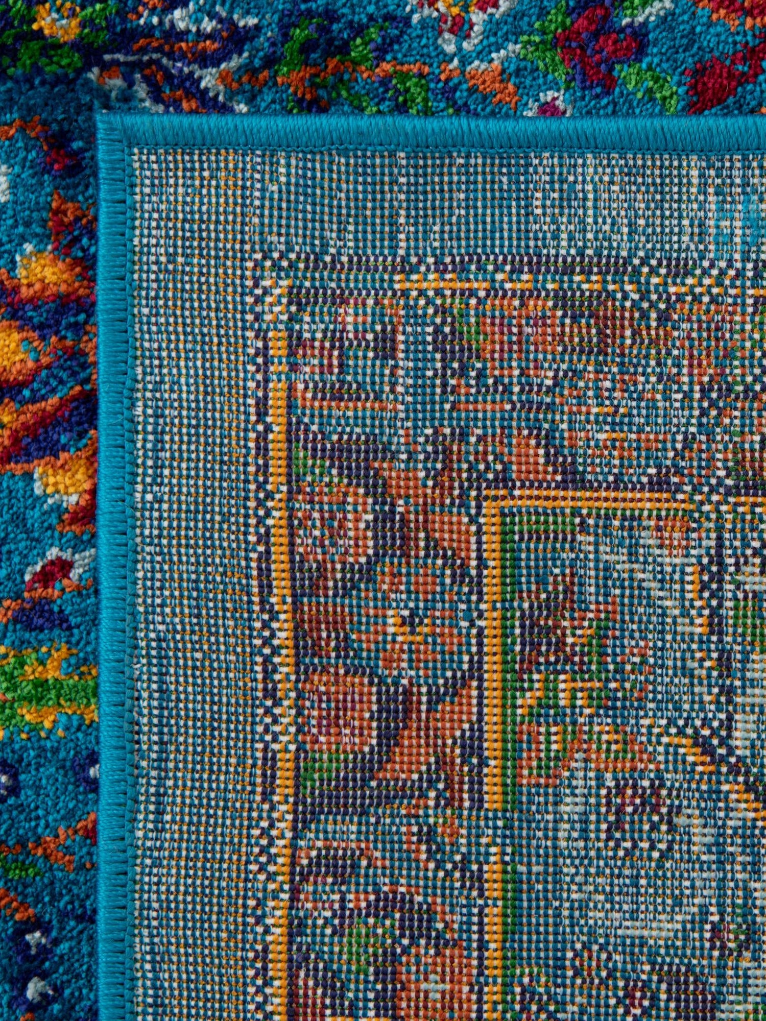 Navy Blue 4' x 6' Calypso Rectangle Area Rug 100% Polypropylene With Cotton Backing Colorful Vivid Traditional Design Carpet for Living Office Dining Rooms for Sale at Rug Engine