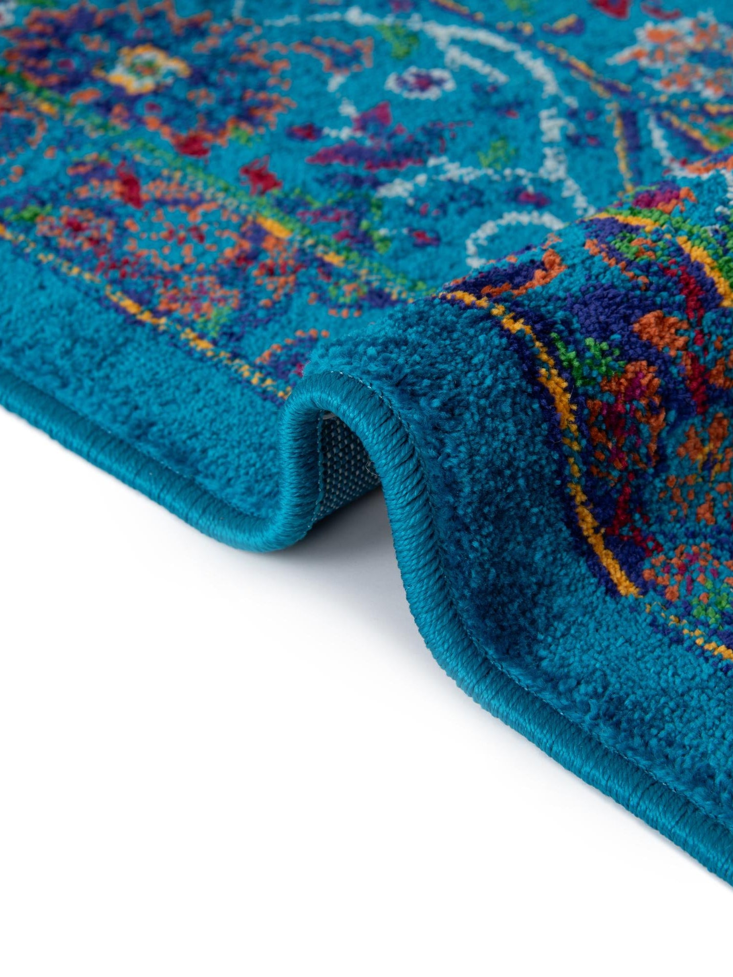 Navy Blue 4' x 6' Calypso Rectangle Area Rug 100% Polypropylene With Cotton Backing Colorful Vivid Traditional Design Carpet for Living Office Dining Rooms for Sale at Rug Engine