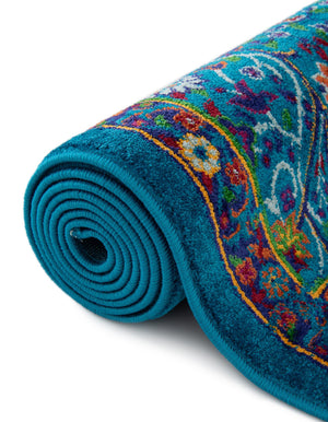 Navy Blue 9' 10 x 14' 1 Calypso Rectangle Area Rug 100% Polypropylene With Cotton Backing Colorful Vivid Traditional Design Carpet for Living Office Dining Rooms for Sale at Rug Engine