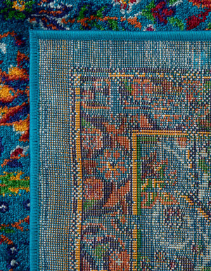 Navy Blue 2' 7 x 10' Calypso Runner Area Rug 100% Polypropylene With Cotton Backing Colorful Vivid Traditional Design Carpet for Living Office Dining Rooms for Sale at Rug Engine