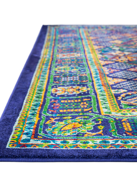 Navy Blue 5' 3 x 8' Calypso Rectangle Area Rug 100% Polypropylene With Cotton Backing Colorful Vivid Traditional Design Carpet for Living Office Dining Rooms for Sale at Rug Engine