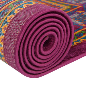 Fuchsia 2' x 6' Calypso Runner Area Rug 100% Polypropylene With Cotton Backing Colorful Vivid Traditional Design Carpet for Living Office Dining Rooms for Sale at Rug Engine