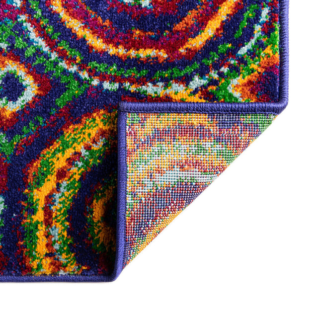 Multicolor 4' x 6' Calypso Rectangle Area Rug 100% Polypropylene With Cotton Backing Colorful Vivid Traditional Design Carpet for Living Office Dining Rooms for Sale at Rug Engine