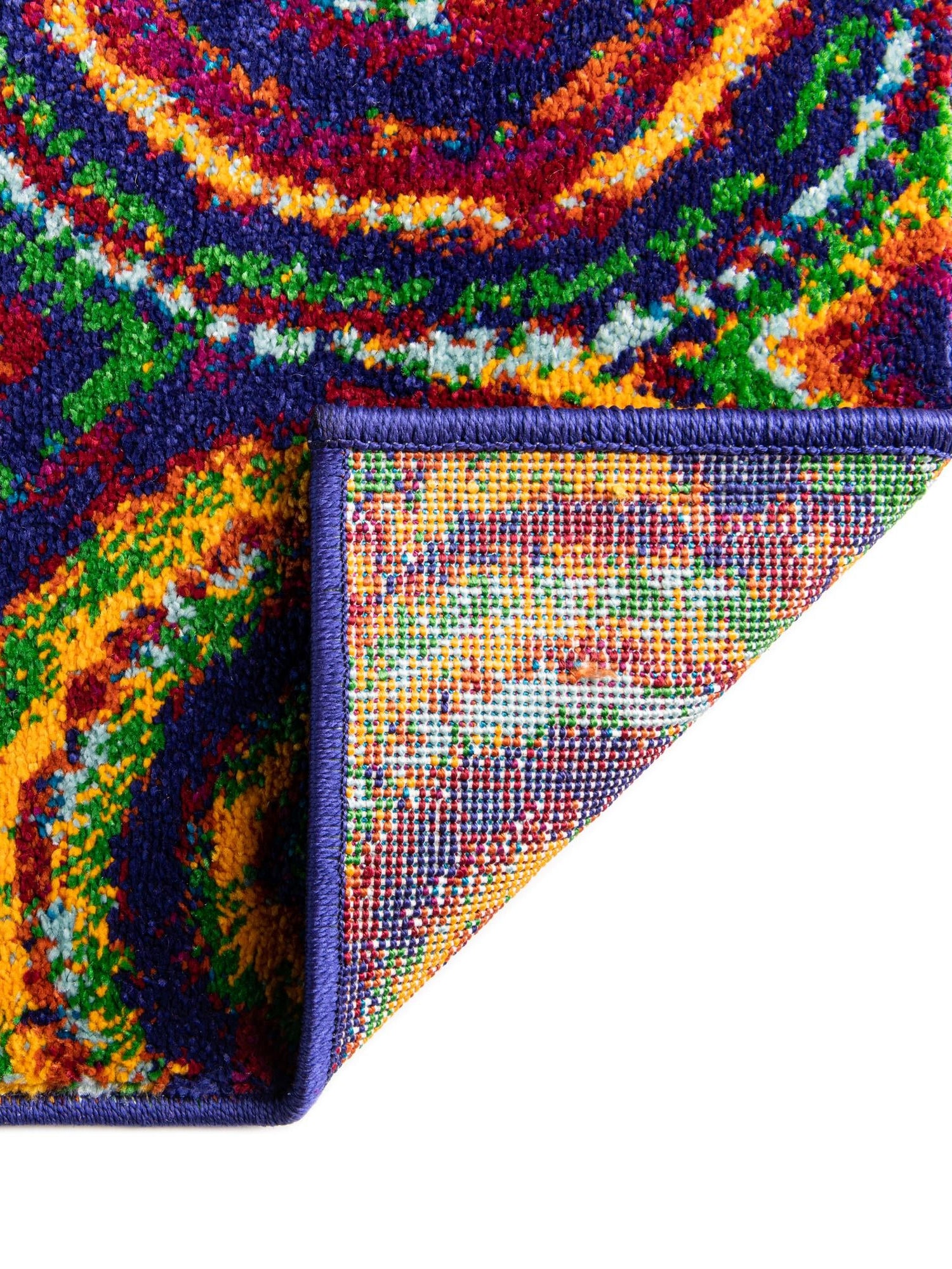 Multicolor 5' 3 x 8' Calypso Rectangle Area Rug 100% Polypropylene With Cotton Backing Colorful Vivid Traditional Design Carpet for Living Office Dining Rooms for Sale at Rug Engine