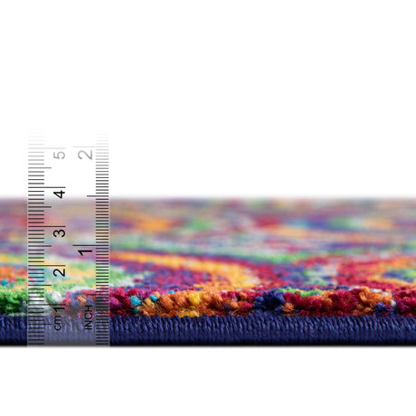 Multicolor 7' 10 x 10' Calypso Oval Area Rug 100% Polypropylene With Cotton Backing Colorful Vivid Traditional Design Carpet for Living Office Dining Rooms for Sale at Rug Engine