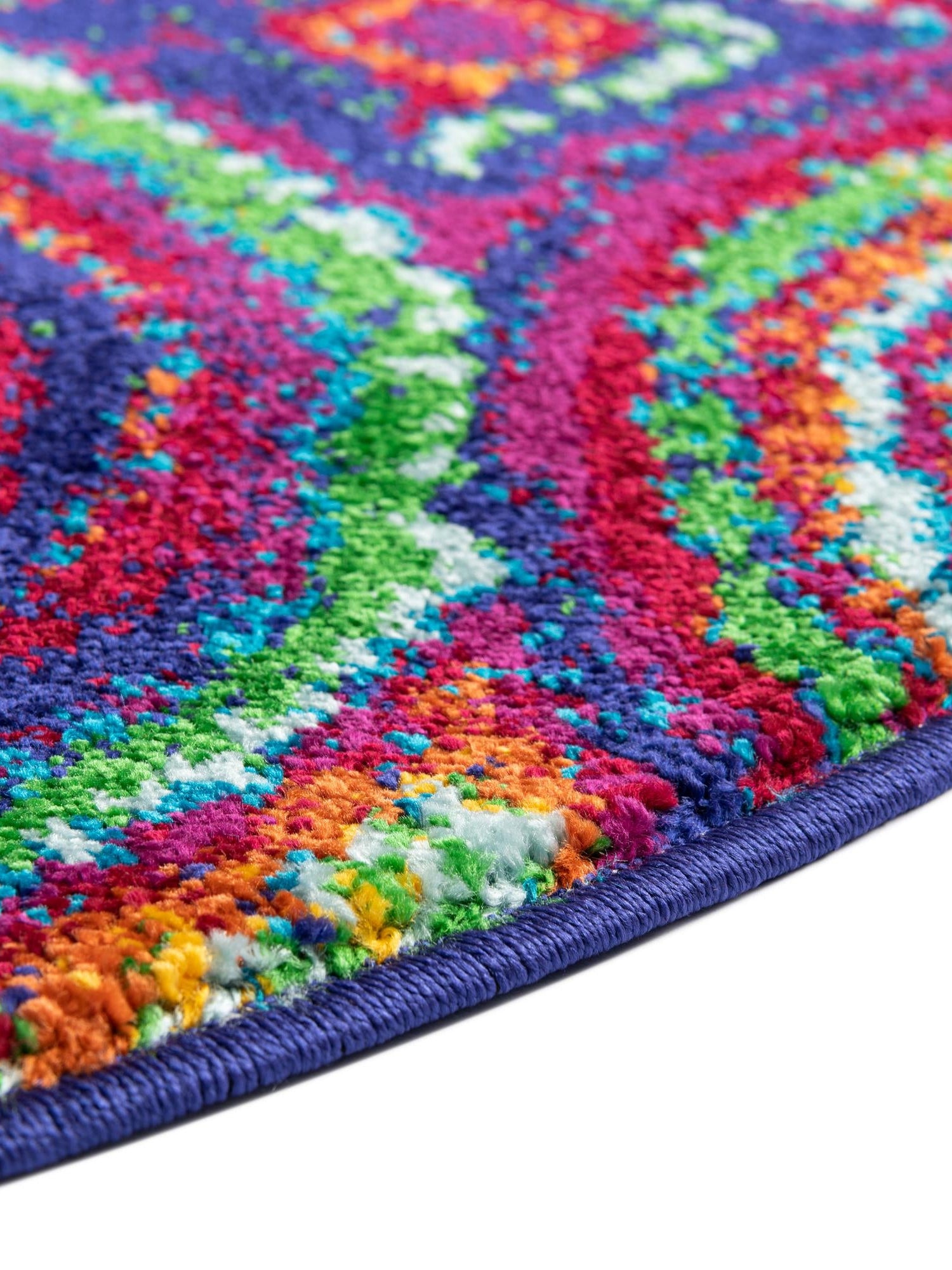 Multicolor 7' 10 x 10' Calypso Oval Area Rug 100% Polypropylene With Cotton Backing Colorful Vivid Traditional Design Carpet for Living Office Dining Rooms for Sale at Rug Engine