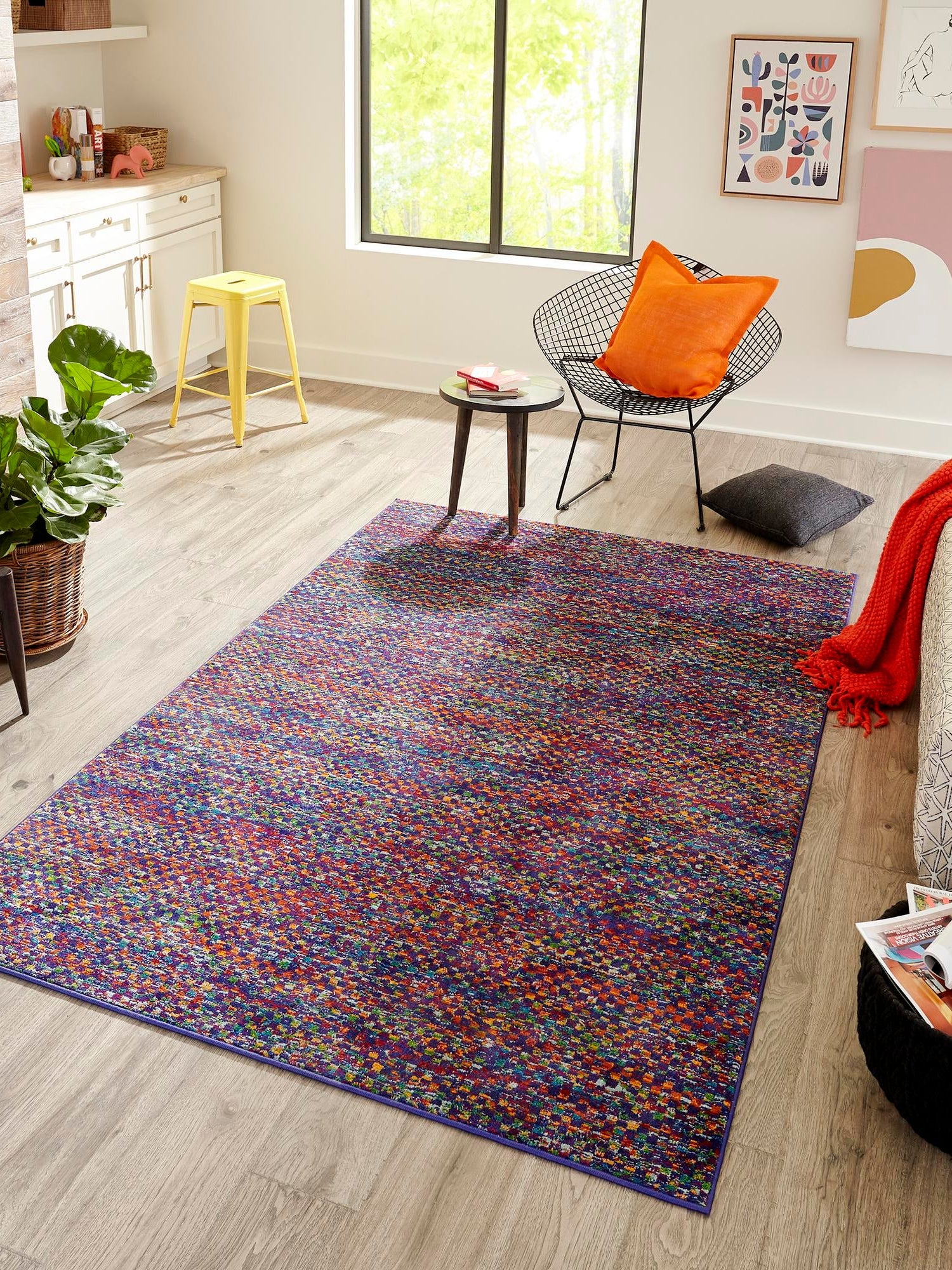 Multicolor 1' 4 x 1' 4 Calypso Sample Area Rug 100% Polypropylene With Cotton Backing Colorful Vivid Traditional Design Carpet for Living Office Dining Rooms for Sale at Rug Engine