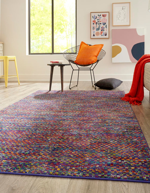 Multicolor 9' x 12' Calypso Rectangle Area Rug 100% Polypropylene With Cotton Backing Colorful Vivid Traditional Design Carpet for Living Office Dining Rooms for Sale at Rug Engine