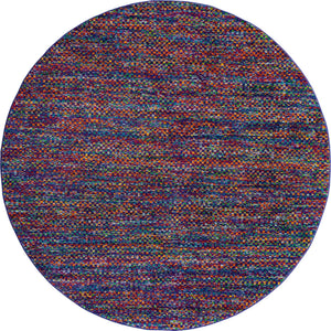 Multicolor 7' 10 x 7' 10 Calypso Round Area Rug 100% Polypropylene With Cotton Backing Colorful Vivid Traditional Design Carpet for Living Office Dining Rooms for Sale at Rug Engine