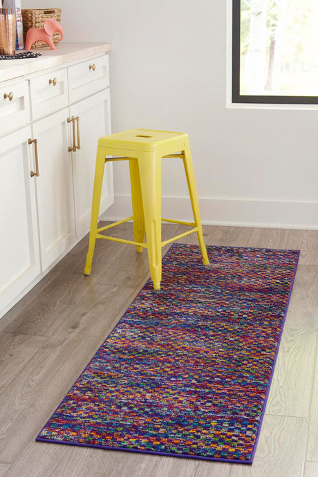 Multicolor 2' x 6' Calypso Runner Area Rug 100% Polypropylene With Cotton Backing Colorful Vivid Traditional Design Carpet for Living Office Dining Rooms for Sale at Rug Engine