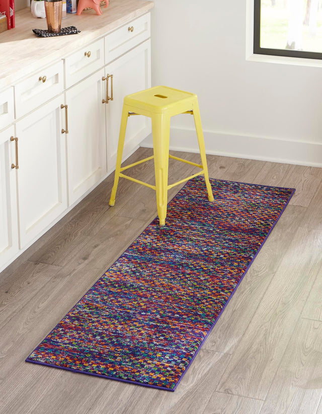 Multicolor 2' 7 x 12' Calypso Runner Area Rug 100% Polypropylene With Cotton Backing Colorful Vivid Traditional Design Carpet for Living Office Dining Rooms for Sale at Rug Engine