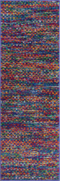 Multicolor 2' x 6' Calypso Runner Area Rug 100% Polypropylene With Cotton Backing Colorful Vivid Traditional Design Carpet for Living Office Dining Rooms for Sale at Rug Engine