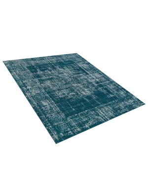 Dark Teal 7' 10 x 10' Aarhus Rectangle Area Rug 100% Polypropylene With Jute Foundation Living Room Bedroom Carpet for Sale at Rug Engine