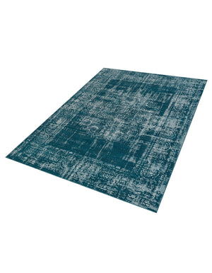 Dark Teal 7' 10 x 10' Aarhus Rectangle Area Rug 100% Polypropylene With Jute Foundation Living Room Bedroom Carpet for Sale at Rug Engine