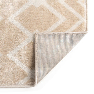 Sand 7' 10 x 7' 10 Bohemian Trellis Square Area Rug 100% Polypropylene With Cotton Backing Geometric Modern Boho Decor Carpet for Living Rooms Office Dining Kitchen Interior Design for Sale at Rug Engine