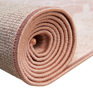 Dusty Rose 5' 3 x 5' 3 Bohemian Trellis Square Area Rug 100% Polypropylene With Cotton Backing Geometric Modern Boho Decor Carpet for Living Rooms Office Dining Kitchen Interior Design for Sale at Rug Engine