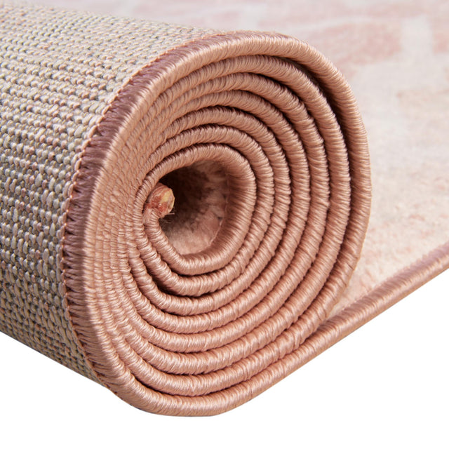 Dusty Rose 5' 3 x 5' 3 Bohemian Trellis Square Area Rug 100% Polypropylene With Cotton Backing Geometric Modern Boho Decor Carpet for Living Rooms Office Dining Kitchen Interior Design for Sale at Rug Engine