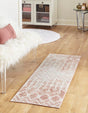 Dusty Rose 2' x 6' Bohemian Trellis Runner Area Rug 100% Polypropylene With Cotton Backing Geometric Modern Boho Decor Carpet for Living Rooms Office Dining Kitchen Interior Design for Sale at Rug Engine