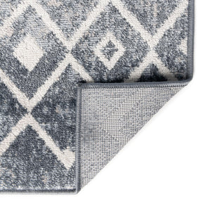 Vintage Blue 5' 3 x 5' 3 Bohemian Trellis Square Area Rug 100% Polypropylene With Cotton Backing Geometric Modern Boho Decor Carpet for Living Rooms Office Dining Kitchen Interior Design for Sale at Rug Engine
