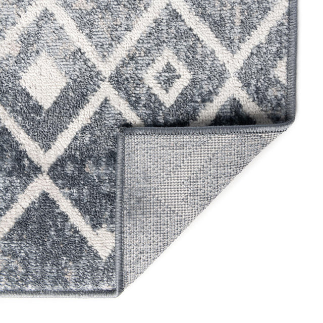 Vintage Blue 5' 3 x 5' 3 Bohemian Trellis Square Area Rug 100% Polypropylene With Cotton Backing Geometric Modern Boho Decor Carpet for Living Rooms Office Dining Kitchen Interior Design for Sale at Rug Engine