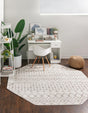 Pearl 7' x 7' Bohemian Trellis Octagon Area Rug 100% Polypropylene With Cotton Backing Geometric Modern Boho Decor Carpet for Living Rooms Office Dining Kitchen Interior Design for Sale at Rug Engine