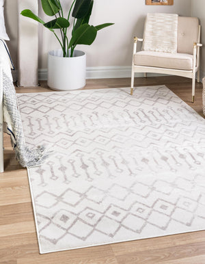 Pearl 1' 4 x 1' 4 Bohemian Trellis Sample Area Rug 100% Polypropylene With Cotton Backing Geometric Modern Boho Decor Carpet for Living Rooms Office Dining Kitchen Interior Design for Sale at Rug Engine