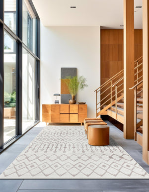 Pearl 7' 10 x 11' Bohemian Trellis Rectangle Area Rug 100% Polypropylene With Cotton Backing Geometric Modern Boho Decor Carpet for Living Rooms Office Dining Kitchen Interior Design for Sale at Rug Engine
