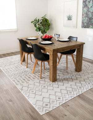 Pearl 7' 10 x 11' Bohemian Trellis Rectangle Area Rug 100% Polypropylene With Cotton Backing Geometric Modern Boho Decor Carpet for Living Rooms Office Dining Kitchen Interior Design for Sale at Rug Engine