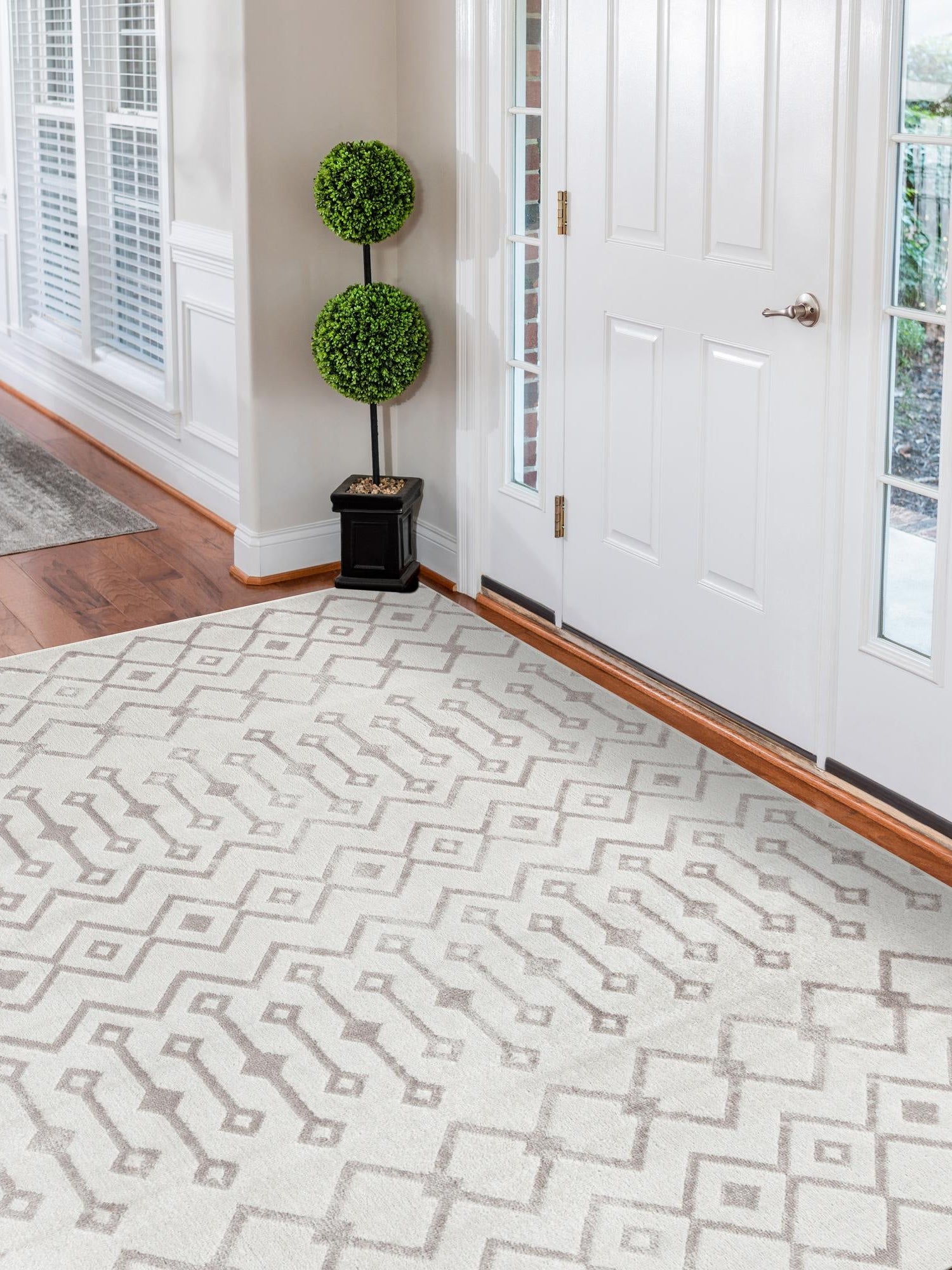 Pearl 10' x 13' Bohemian Trellis Rectangle Area Rug 100% Polypropylene With Cotton Backing Geometric Modern Boho Decor Carpet for Living Rooms Office Dining Kitchen Interior Design for Sale at Rug Engine