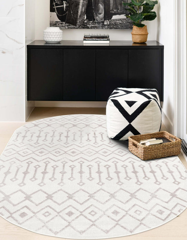 Pearl 5' 3 x 8' Bohemian Trellis Oval Area Rug 100% Polypropylene With Cotton Backing Geometric Modern Boho Decor Carpet for Living Rooms Office Dining Kitchen Interior Design for Sale at Rug Engine