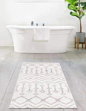 Pearl 2' x 5' 3 Bohemian Trellis Runner Area Rug 100% Polypropylene With Cotton Backing Geometric Modern Boho Decor Carpet for Living Rooms Office Dining Kitchen Interior Design for Sale at Rug Engine