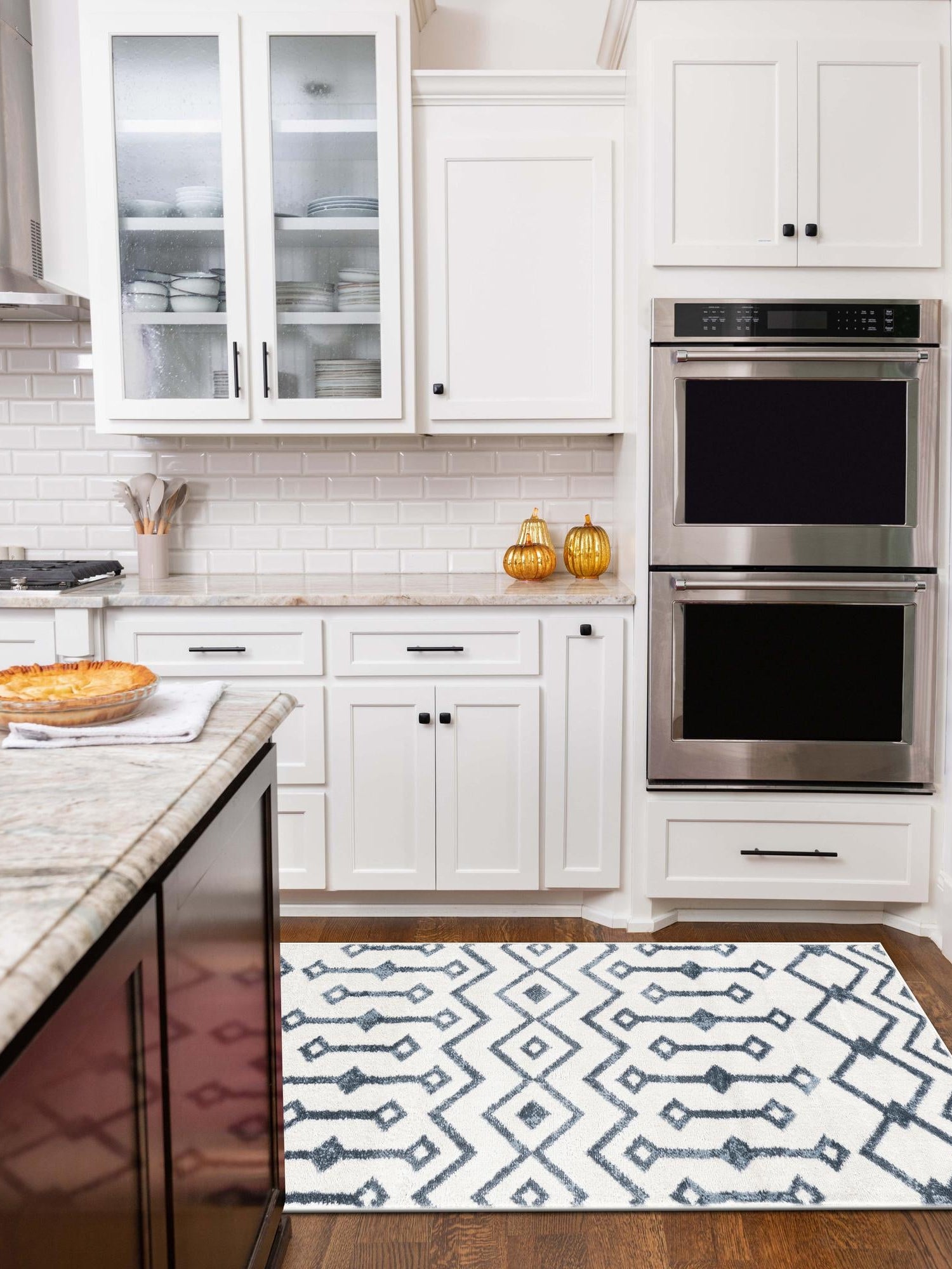 Coastal White 2' x 5' 3 Bohemian Trellis Runner Area Rug 100% Polypropylene With Cotton Backing Geometric Modern Boho Decor Carpet for Living Rooms Office Dining Kitchen Interior Design for Sale at Rug Engine